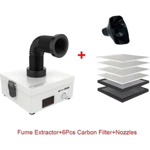 2UUL Fume Extractor Desktop Soldering Smoke Purifier 3 Layer Filter Dust Purification System for Phone Repair Welding Absorbing