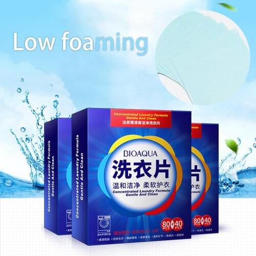 120PCS New Formula Laundry Detergent Nano Super Concentrated Washing Soap Gentle Washing Powder Sheets Laundry Cleaning Products