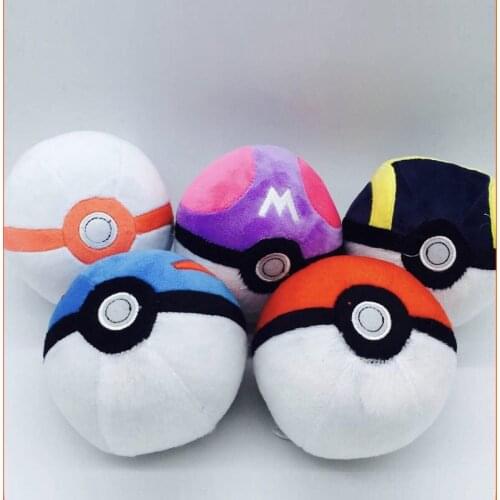 New Product Pokemon Movie Series Poke Ball Plush Toy Baby Doll Gift Friend Doll Childrens Gift Diameter12cm