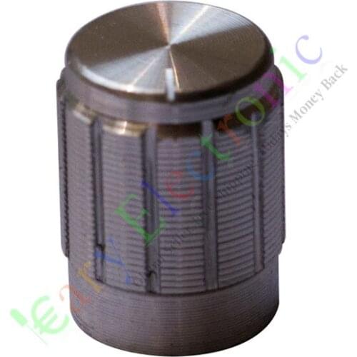 Wholesale and retail 100pc 13mm Pedal Top skirted Silver knob Guitar tube Amp JAZZ BASS audio DIY part free shipping