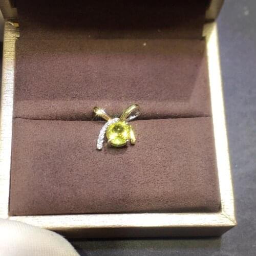 New Popular Diamond Test Past 925 Silver Round Brilliant Cut 1 ct D Color Yellow Moissanite Bowknot Pendant Necklace for Women