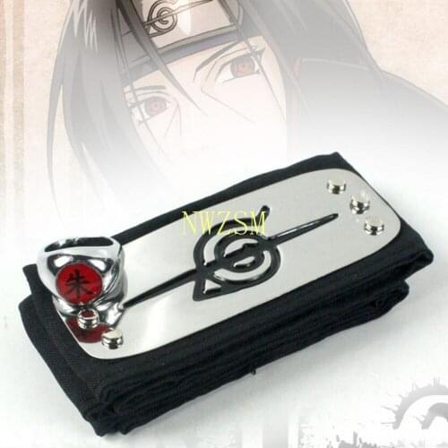 Anime Kakashi headband Ring Itachi akatsuki headband Ring Props cosplay Costumes Accessories
