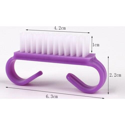 10Pcs Purple Nail Cleaning Brush Nail Art Brushes Short Handle Powder Clean Remover Manicure Brushes Accesoires