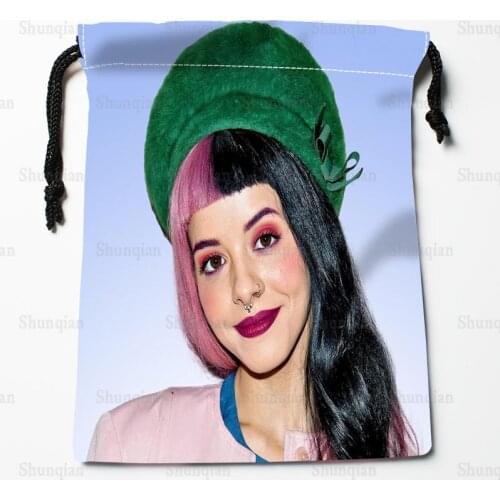 Melanie Martinez Drawstring Bags HD Print 18X22CM New Arrival Soft Satin Fabric Resuable Storage Clothes Bag Shoes Bags 0409