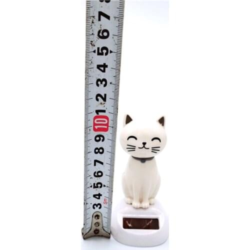 Shaking Head Dancing Little Cat Figure Table Top Home Office Dashboard Decoration Bobble Head Doll Trinket for Kids