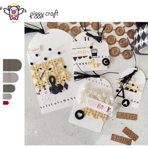 Piggy Craft metal cutting dies cut die mold Various label decorations Scrapbook paper craft knife mould blade punch stencils die