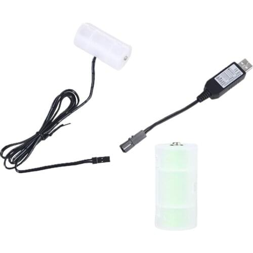 Replacement C Cell Batteries USB Power Supply Cable for Household and Business