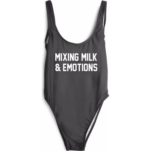 Women bathing suit Bodysuit Beachwear Sexy Backless MIXING MILK & EMOTIONS Swimwear Bathing Suit Jumpsuits One Piece suit