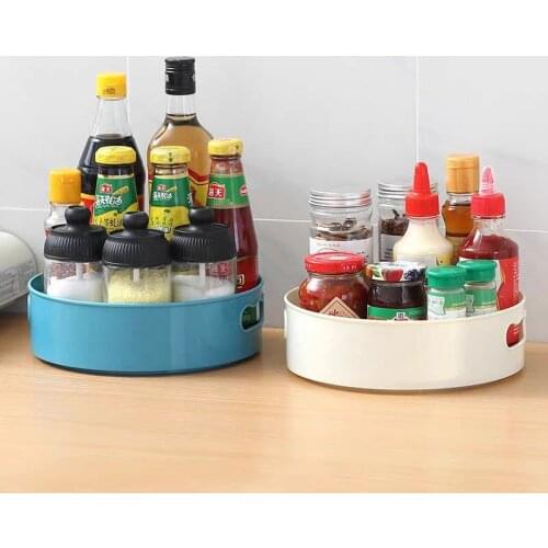 Zq Multifunctional Rotatable Storage Rack Storage Tray Platter Kitchen Storage Sauce Vinegar Seasoning Can Free Shipping