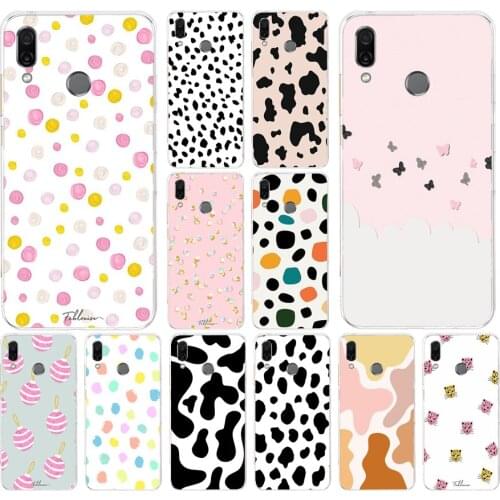 03 Cow Pattern Black White Soft Silicone Tpu Cover phone Case for huawei Honor 88a Prime 8s 8x 8 lite 9 9x 9 lite 10 10i 10 lite