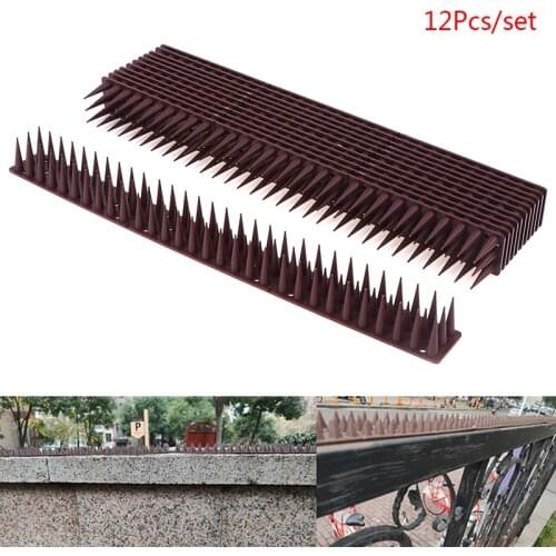 12Pcs 49CM Plastic Bird And Pigeon Spikes Anti Bird Anti Pigeon Spike For Get Rid Of Pigeons And Scare Birds Pest Control
