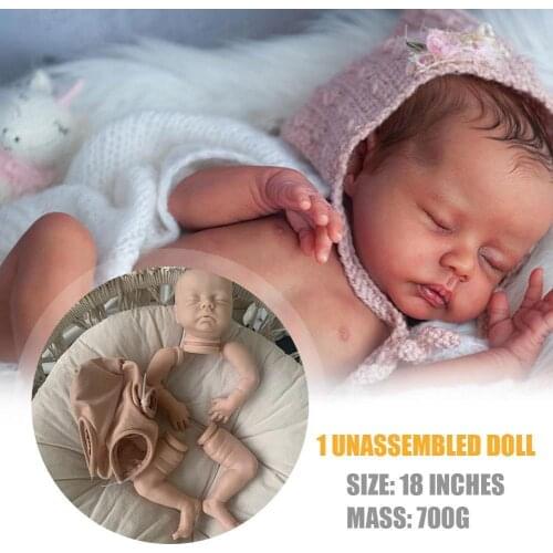 18 Inches Reborn Kits Layla Lifelike Soft Real Diy Color Cloth Kits Body Skin With Unpainted Hot Parts Toys Y1a6