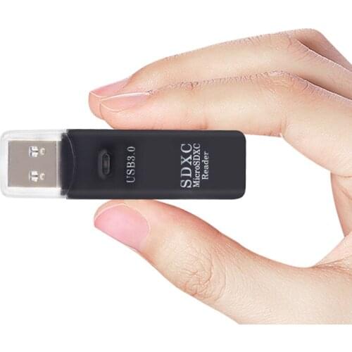 2 in 1 USB 3.0 SDHC SDXC Micro SD Card Reader SD/MicroSD/TF Trans-flash Card USB3.0 Adapter Converter Tool