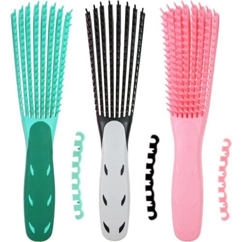 3 PC Detangling Brush For Afro Hair 3a to 4c Curly Coily Wavy Wet Dry Oil Thick Long Hair Detangler Hairbrush For Kids Women Men