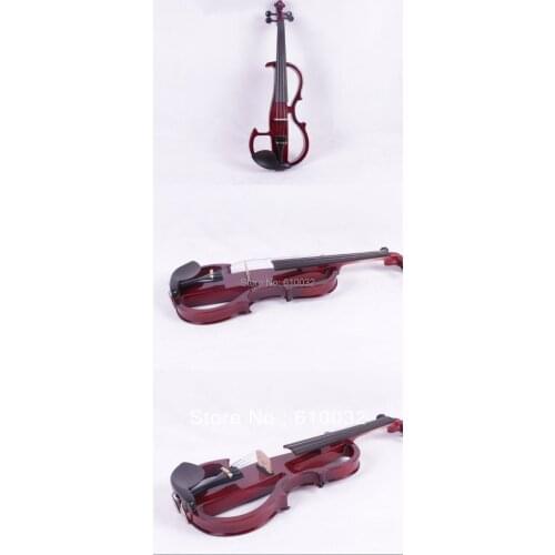 4/4 Electric Violin Solid wood 8 --18# dark red color 5 string