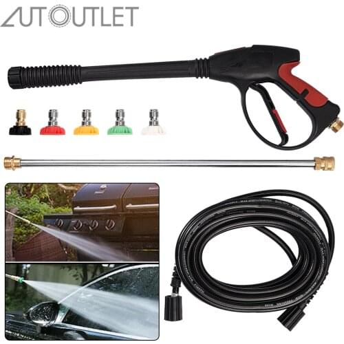 AUTOUTLET 4000 PSI High Pressure Power Water Spray Gun with 9m Hose 5pcs Nozzles Set Car Washer Gun Trigger Jet for Car Washing