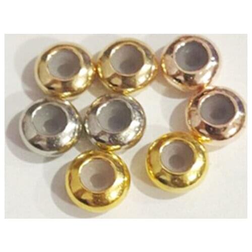 20pcs/lot 7*8*2mm Round Beads Silicone Rubber Smooth Spacer Stopper Beads Fit Bracelet Bangle DIY Jewelry Findings