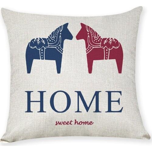 Love Pattern Cotton Linen Throw Pillow Case Cover New Home Office Decorative