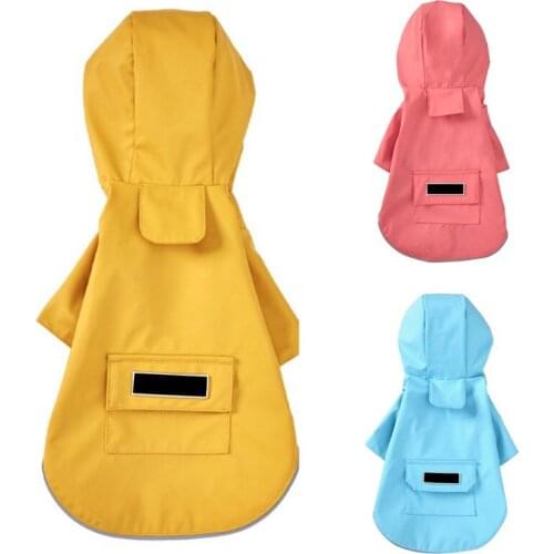 Pet Cat Dog Raincoat Hooded Reflective Puppy Dog Rain Coat Outdoor Pet Waterproof Clothes Hoodies Windproof Jacket Clothing