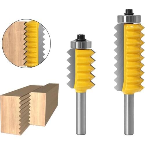 8mm Shank Finger Joint Glue Milling Cutter Raised Panel V Joint Router Bits for Wood Tenon Woodwork Cone Tenoning Bit