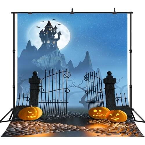 Lyavshi Photography Background Castle Bats Halloween Theme Horror Night Photobooth Backdrop Professional Photo Studio Background