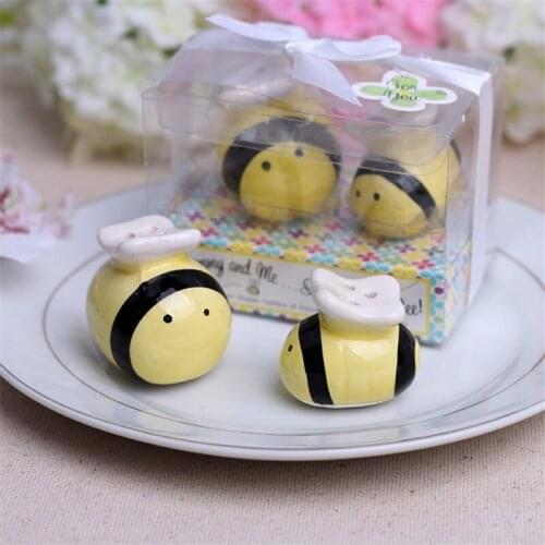 Mommy and Me Sweet as Can Bee Honeybee Salt Pepper Shakers 50Set/Lot wedding favor baby shower baptism party birthday gift