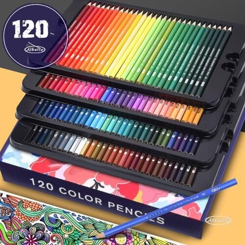 Sketching Painting Oil Pencil Artist Professional Color Pencils Set 72/120/180 Colors For Students Drawing School Art Supplies