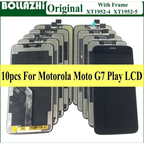 Wholesale 10 PCS LCD For MOTO G7 Play Screen Touch Digitizer Assembly Replacement XT1952-4 XT1952-5 display For moto g7 play