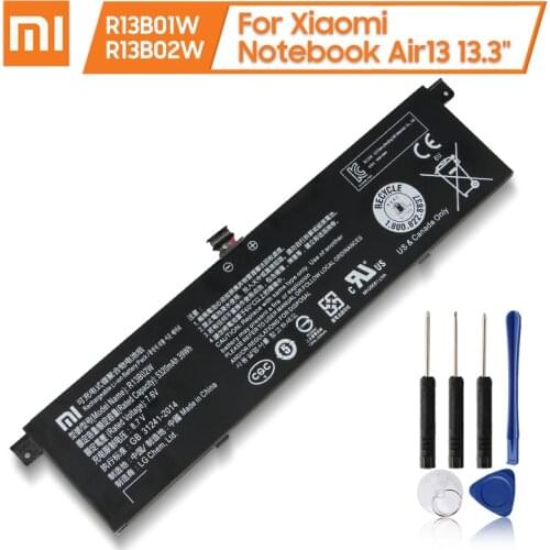 XaioMi Original Replacement Battery R13B01W R13B02W for Xiaomi Mi Notebook Air 13 13.3" 161301-01 5320mAh