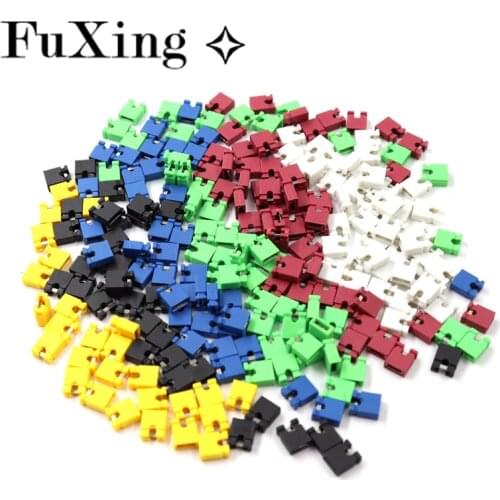 100p Jumper Cap Colorful Pin Header Standard Computer Jumper Blocks Connector 2.54 mm Hard Disk Drive Motherboard Expansion Card