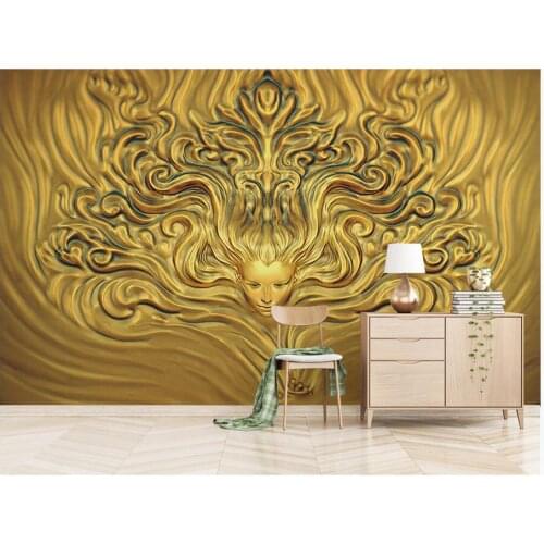 Custom photo 3d wallpaper Embossed beauty with long blond hair home decor 3d wall murals wallpaper for walls 3 d living room
