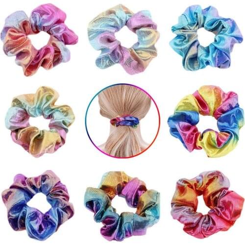 Hair bands Fashion Style Shiny Colorful Star Fish Scale Headband Scrunchies Hair Accessories For Girls Women QY123031