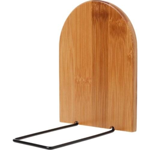 Nature Bamboo Desktop Organizer Office Home Bookends Book Ends Stand Holder Shelf Bookrack