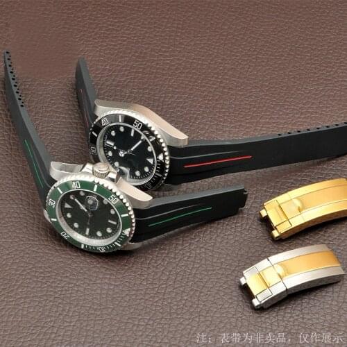 Watchbands Fit For Rolex DAYTONA SUBMARINER GMT OYSTER Watch Accessories Silicone Watch Bracelet Rubber Watch Band Watch Strap