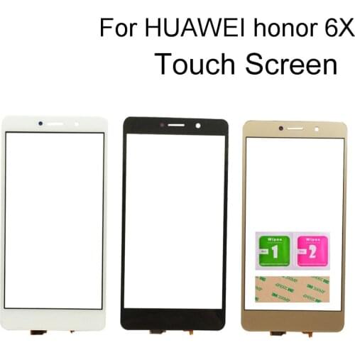 Touch Screen For Huawei Honor 6X 6 X Touch Panel 5.5'' Screen Front Glass Lens Digitizer Panel Sensor Parts 3M Glue Tools