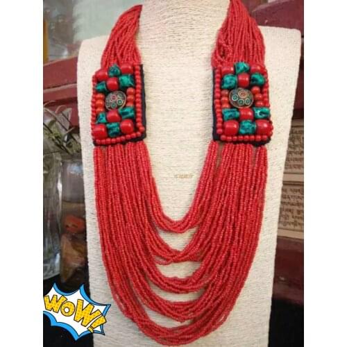 Tibetan, Nepalese and Tibetan national jewelry handmade retro court DIY womens Necklace