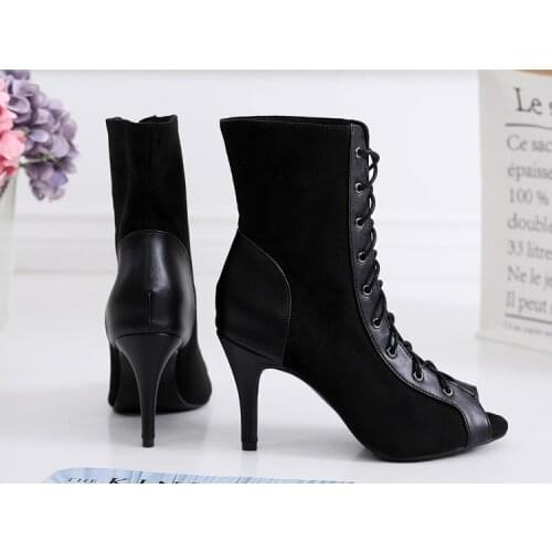 Outdoor Salsa Ballroom Practice Latin Dance Shoes Woman Discounts for Dancing Promotions Women Small Feet Dancing Boots
