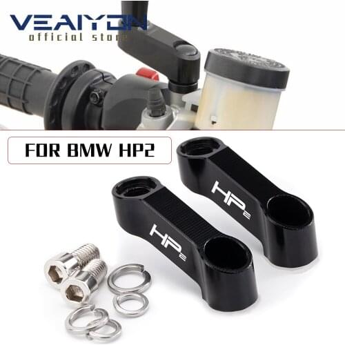 Universal CNC Aluminum Motorcycle Accessories For BMW HP2-Enduro HP2-Megamoto Mirror Extend Riser Spacers Extension Adapter