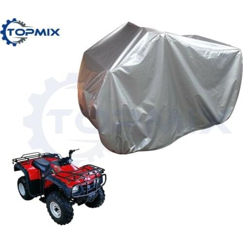 Silver Quad Bike ATV Cover Water Resistant Dustproof Anti-UV Car ATV Kart Covering Clothing Size M L XL 2XL 3XL