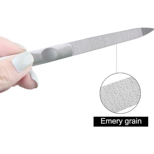 High Quality Stainless Steel Nail File Buffer Double Side Grinding Manicure Pedicure Scrub Nail Arts Tools