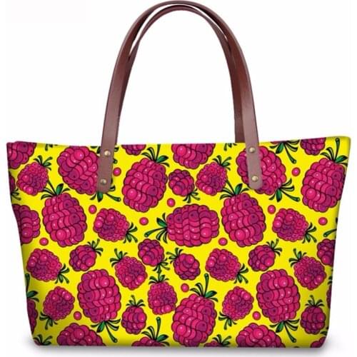 Noisydesigns Women Handbag Girls Shopping Tote Waterproof Shoulder fruit colorful Bag bolsa feminina neoprene sac de plage