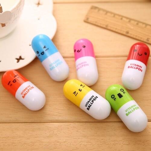 1 Pcs Pill Ballpoint Pen Office And School Supplies Cute School Supplies Stationery Ball Pen Set Office Accessories