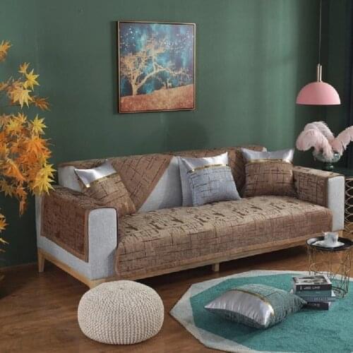 1Piece Chenille Nordic Minimalist Combination Sofa Cushion Living Room Decoration Jacquard Anti-Slip Cushion Cover Sofa Towel