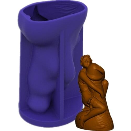 3D Woman and Penis Silicone Mold Fondant Cake Mold Resin Gypsum Chocolate Candle Candy Mold 17295 Resin Molds
