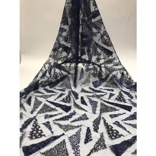 5yards/bag Embroidery sequins geometric patterns European and American style fashion fabric for wedding dress design HX103