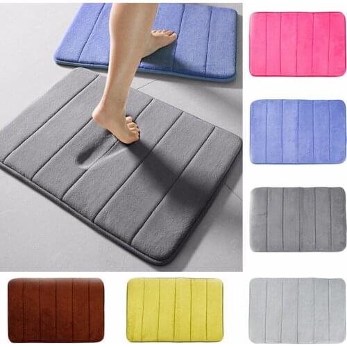 50x80cm 40x60cm Home Washable Bath Mat Non Slip Memory Foam Bath Mat Bath For Bathroom Bathroom Rugs Carpet banyo paspas