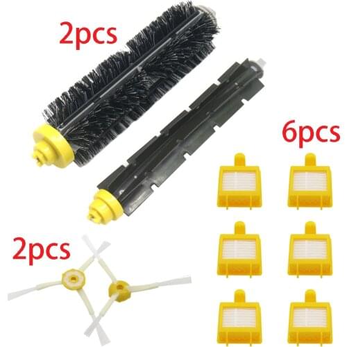 6 HEPA Filter +2 Side Brush +1 set Bristle Brush for iRobot Roomba 700 replacement parts 760 770 780