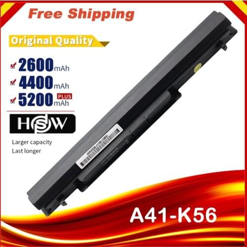 Laptop Battery K56 For Asus A56 A46 K56C K56CA K56CM K46 K46C K46CA K46CM S56 S46 A31-K56 A32-K56 A41-K56 A42-K56 batte shipping