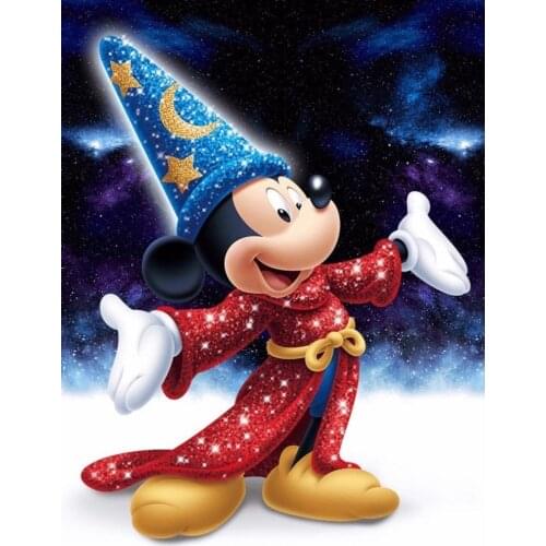 5D Diy Diamond Embroidery Round Diamond Mosaic Cartoon Magic Mickey Mouse Square Diamond Painting Cross Stitch Birthday Gift