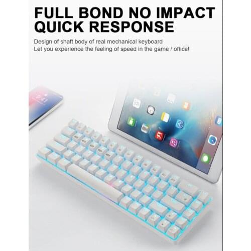 68-key Wireless Bluetooth Mechanical Computer Keyboard Plug And Play Luminous Keyboard support waterproof support backlight